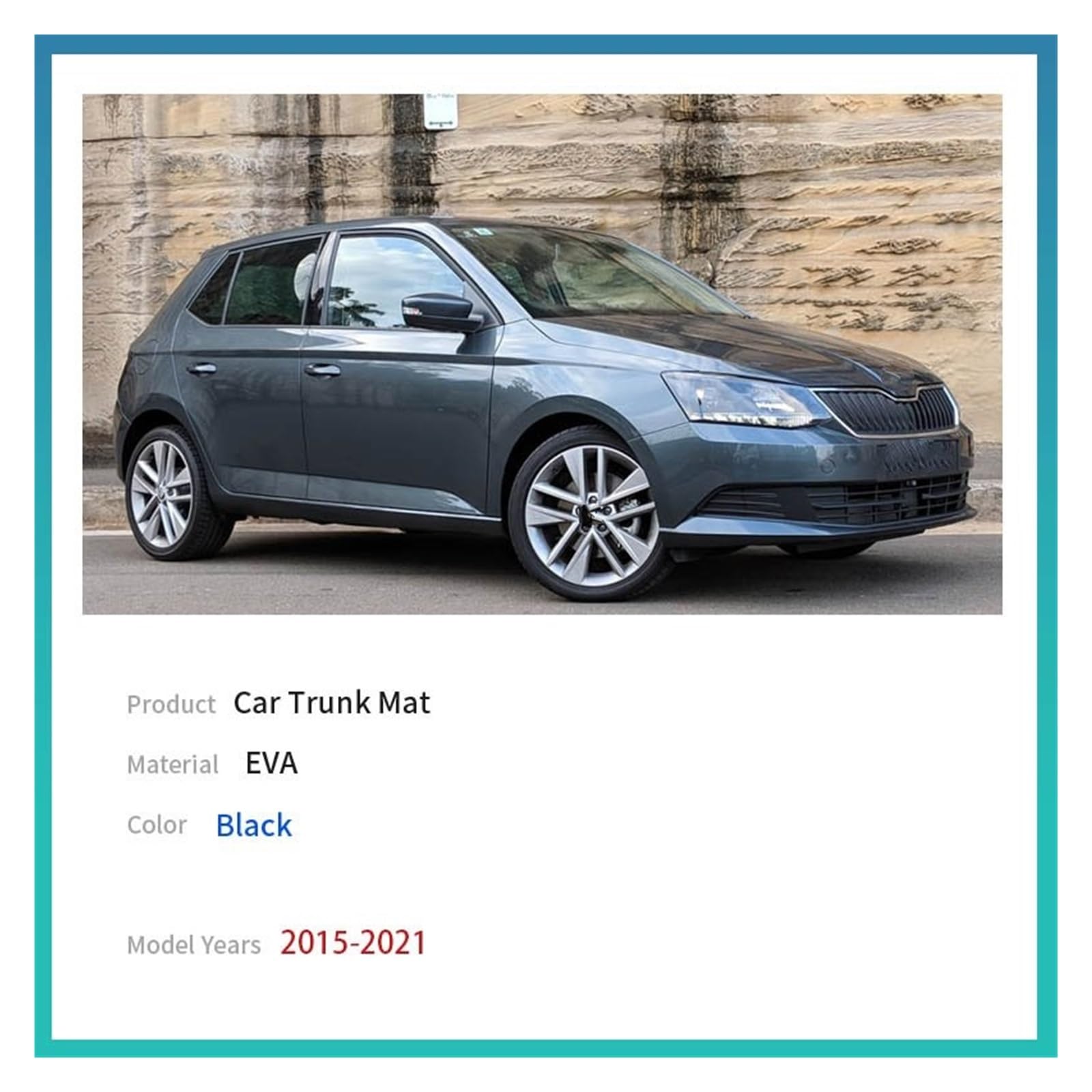 Mata do bagażnika do Skoda Fabia 3 MK3 NJ - 2015-2016 2021 dywan do wanny
