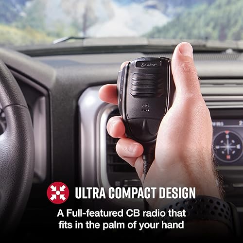 Miniatura 4 de Cobra 19 mini radio CB recreativa AMFM - Modo dual AMFM, 40 canales, artículos esenciales de viaje y antena CB de montaje magnético HG A1000 de 18.5
