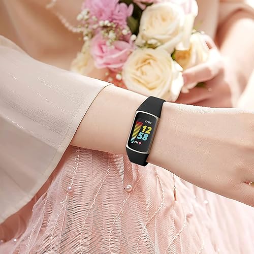 Miniatura 8 de Maledan Paquete de 3 correas compatibles con Fitbit Charge 5Charge 6 bandas para hombres y mujeres, correa de repuesto deportiva suave y duradera