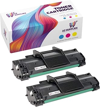 AZ SUPPLIES Compatible Toner Cartridge Replacement for Samsung MLT-108 MLT-D108S ML-1640 ML-2240 2xBlack - 2 Packs