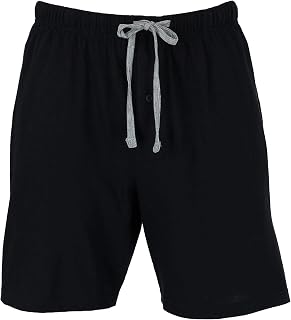 Men's Jersey Knit Cotton Button Fly Pajama Sleep Shorts