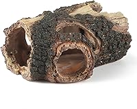IBWell Realistic Resin Aquarium Log Hideout - Fake Wood Fish Tank Decor, Reptile Cave for Turtles, Geckos, Small Fish up to 20 Gallons