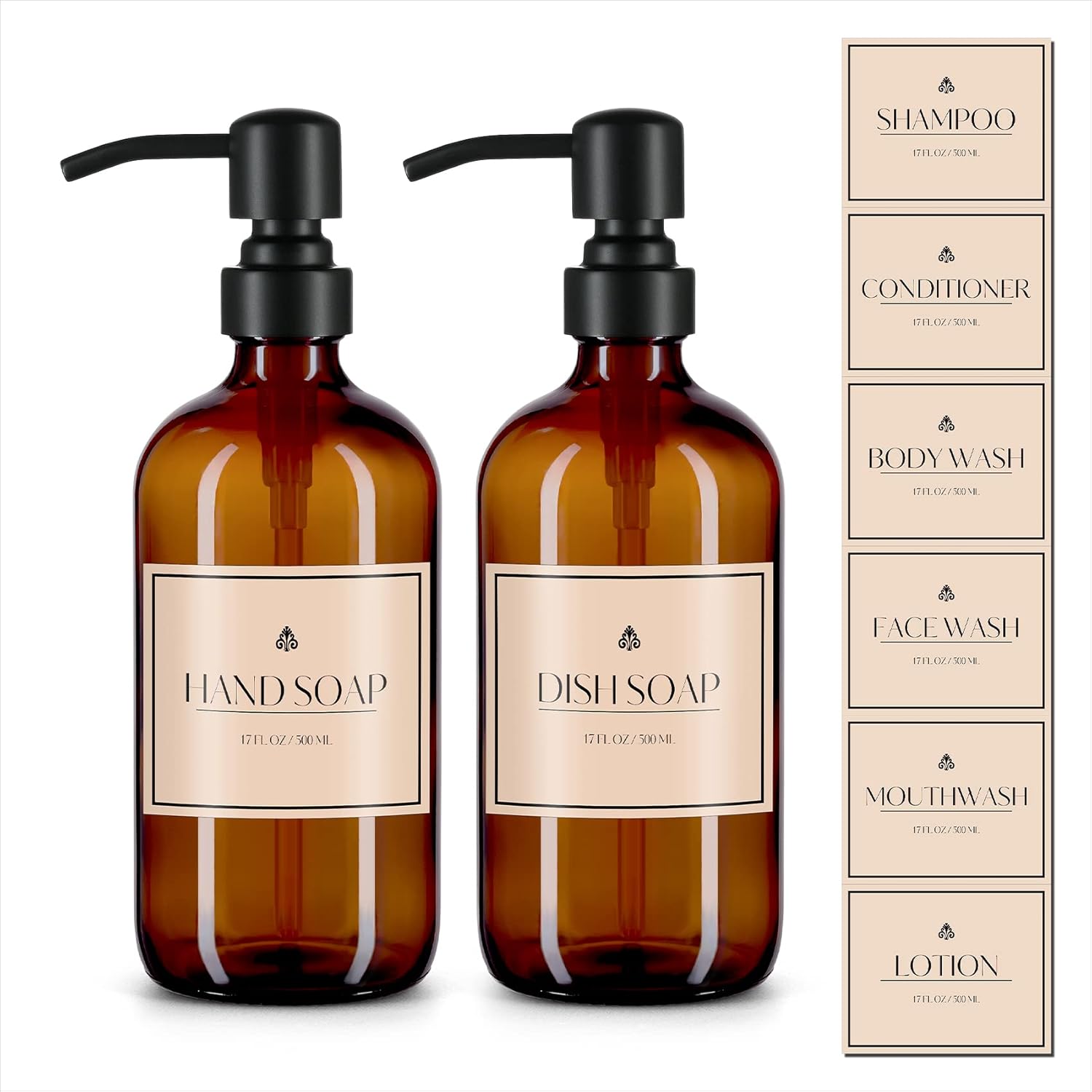Shower Dispenser Bottles, Refillable Shampoo Conditioner