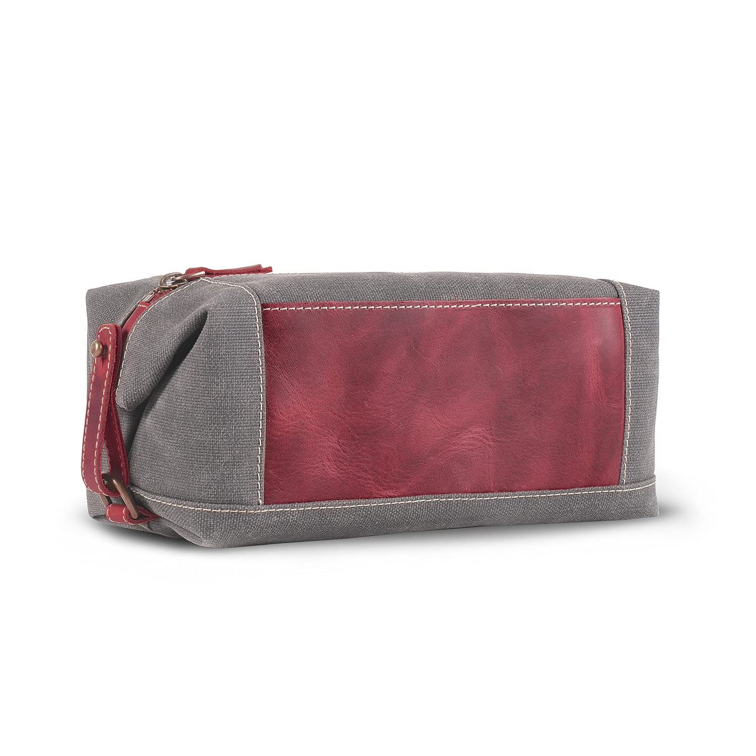 Londo Neceser de Piel auténtica y Lona de Viaje Neceser Dopp Kit