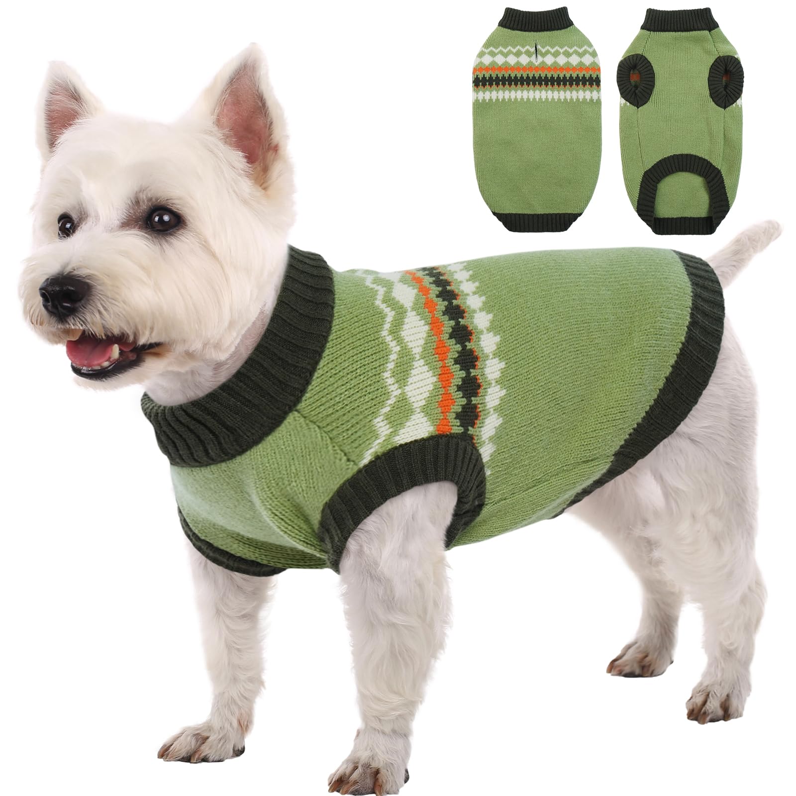Kuoser Dog Sweater, Small Dog Sweater, Dogs Sweaters for Small Dogs Girl Boy, Thermal Puppy Christmas Sweaters Knitwear, Cold Weather Pet Winter