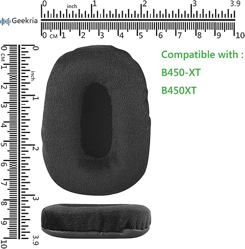 Miniatura 6 de Geekria Comfort Velour - Almohadillas de repuesto para auriculares + espuma para parabrisas de micrófono compatibles con BlueParrott B450-XT, B450XT