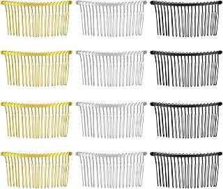 OSALADI 12 Peças de Metal Dentes Pentes de Cabelo de Torção Francês Clipes de Cabelo Com 20 Dentes Clássicos Slides Slides Pentes Fantásticas Pentes de Cabelo para As Mulheres Acessórios