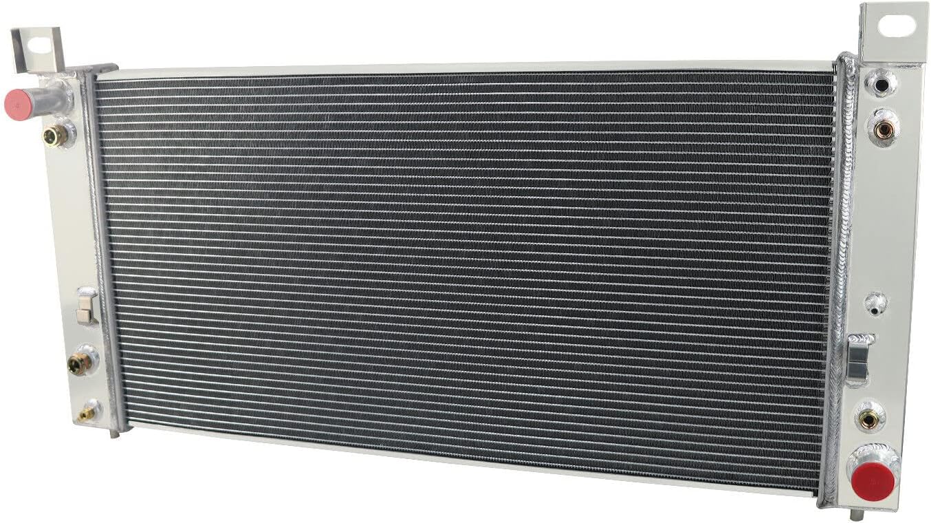 CU2370 Aluminum Radiator For 1999-2014 Cadillac Escalade ESV EXT Chevy Suburban Silverado 1500 2500 HD Tahoe Avalanche Cheyenne GMC Yukon XL Sierra Hummer H2 4 Row Core Radiators