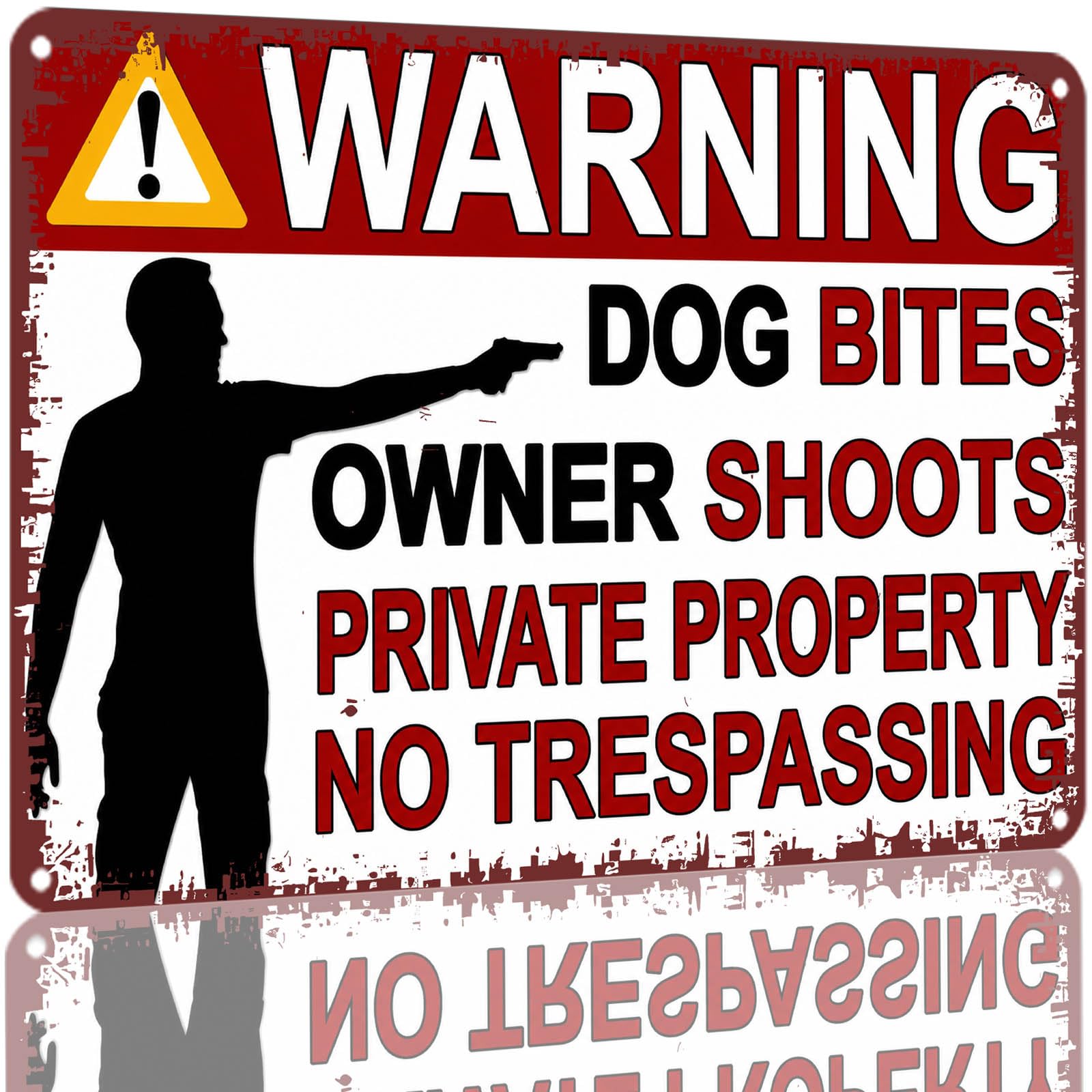 Kwqdozf As Pic Warning 8X12 Inch Aluminum Private Property No Trespassing Sign Dog Bites O