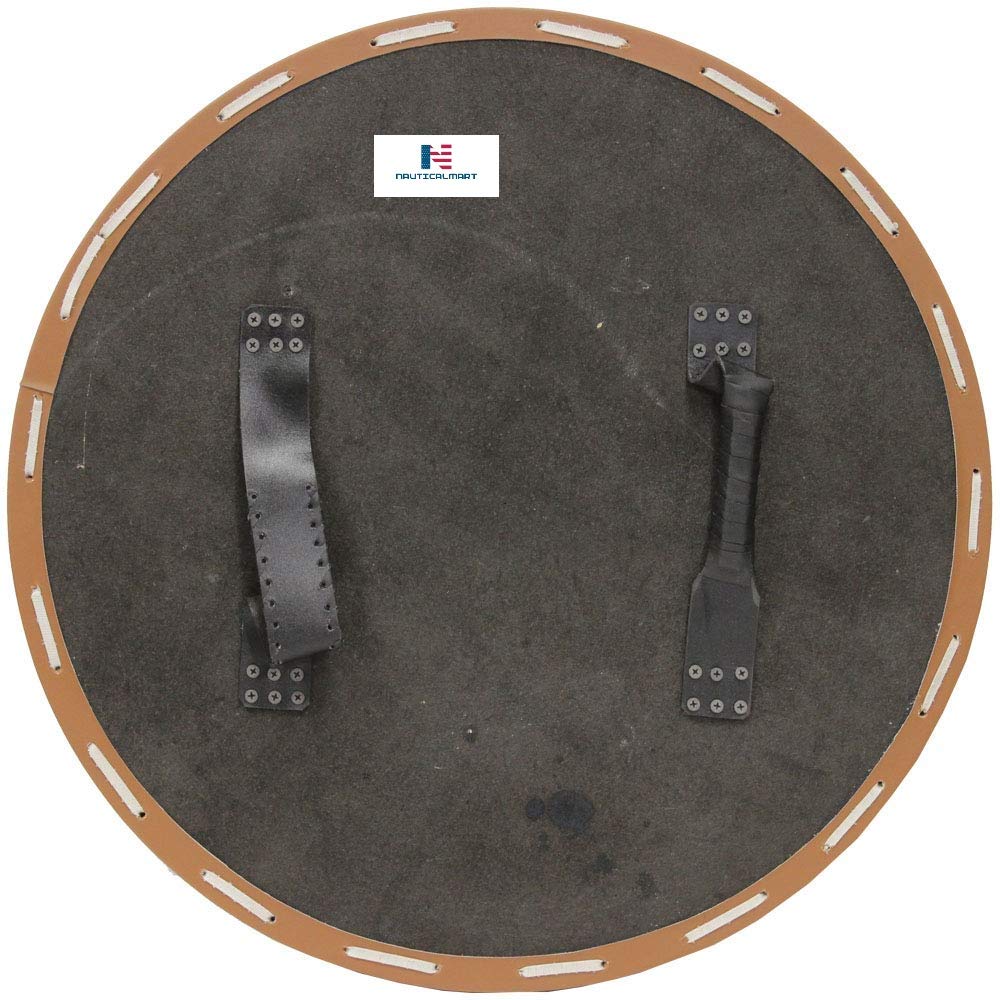 Medieval Authentic Norse Viking Shield: Authentic Baltic Birch LARP Medieval/Antique/Armor Halloween 30'' Brown