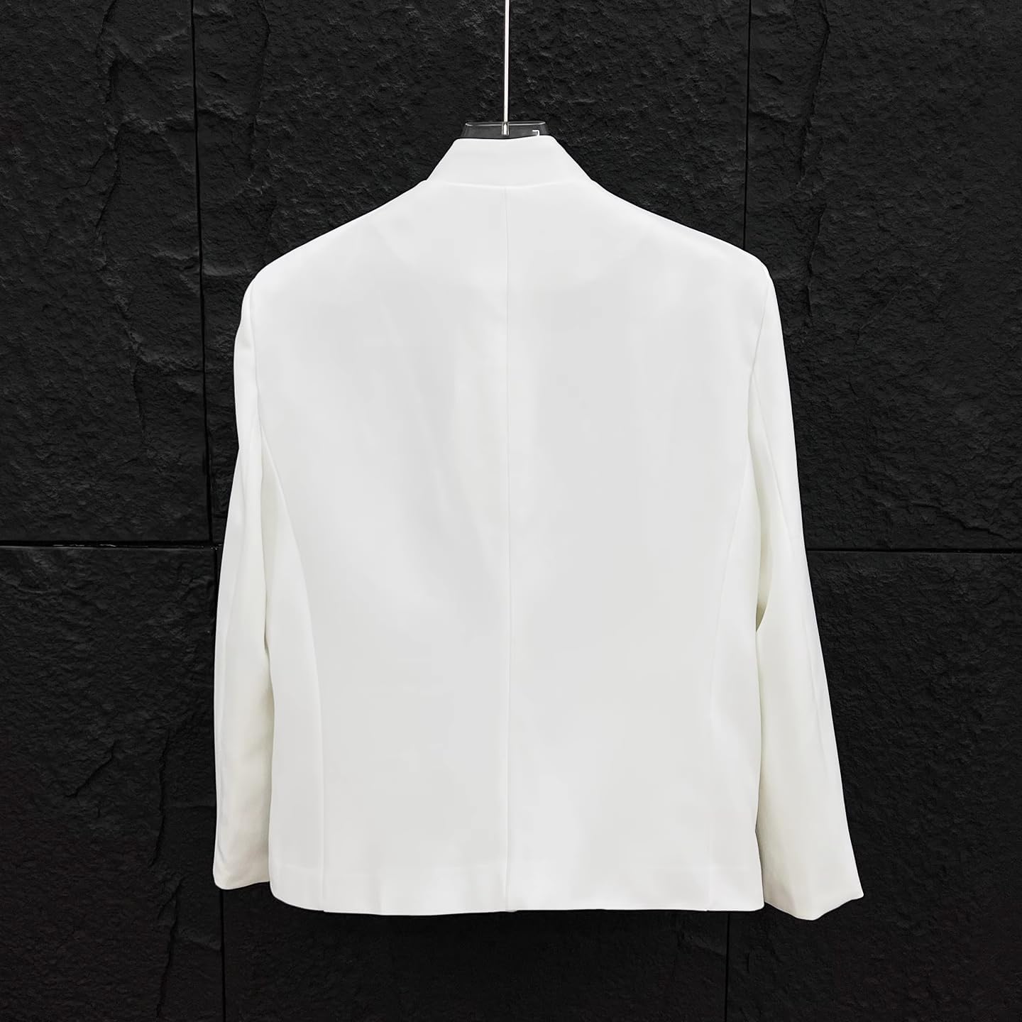 Mens Suit Jacket Slim Fit Blazer for Men Chinese Style Stand Collar Loose Casual Long Sleeves Coats