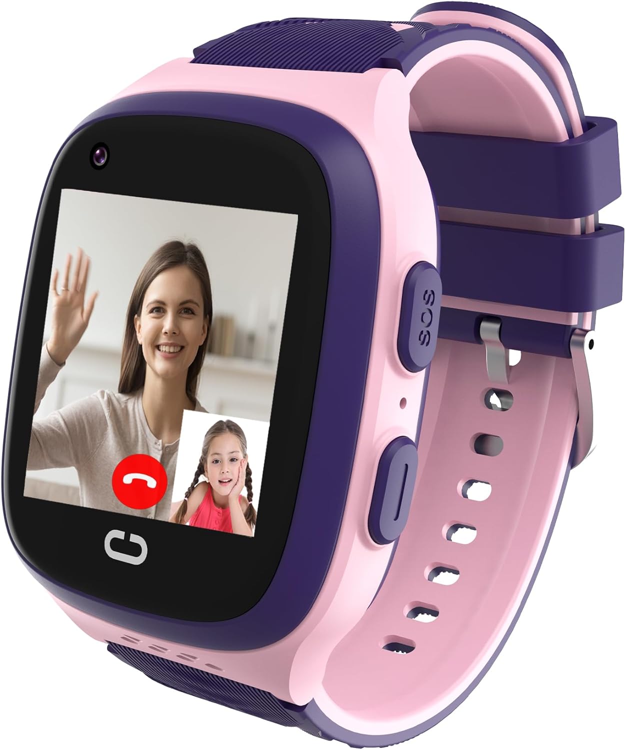 4G Kids Smart Watch Boys with GPS Tracker Location Video Call Cell Phone SOS Calling Voice Chat Camera Alarm Clock Touch Screen SmartWatch Gifts for Age 5-12 Kids (Black)