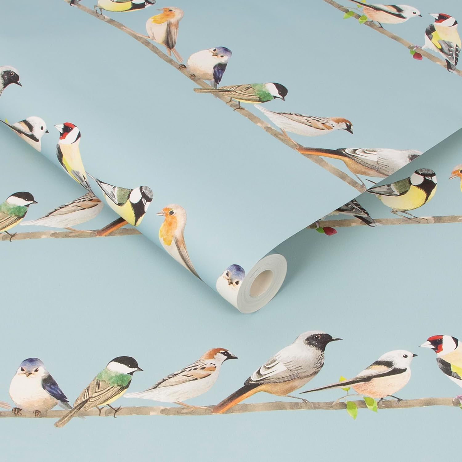 Transform Tweeting Blue Peel and Stick Wallpaper