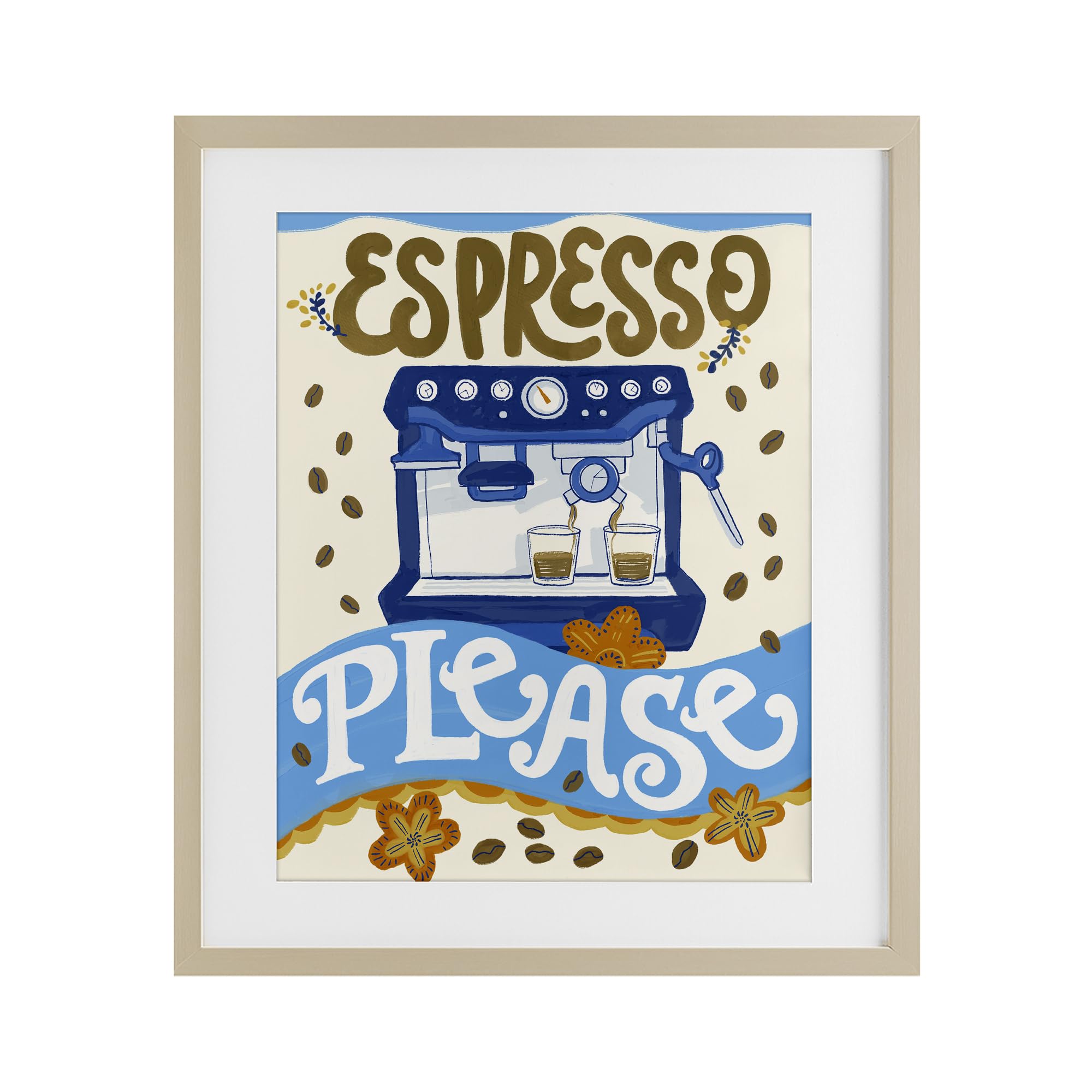 Tableau Whimsical Beans Stupell pour décoration murale café