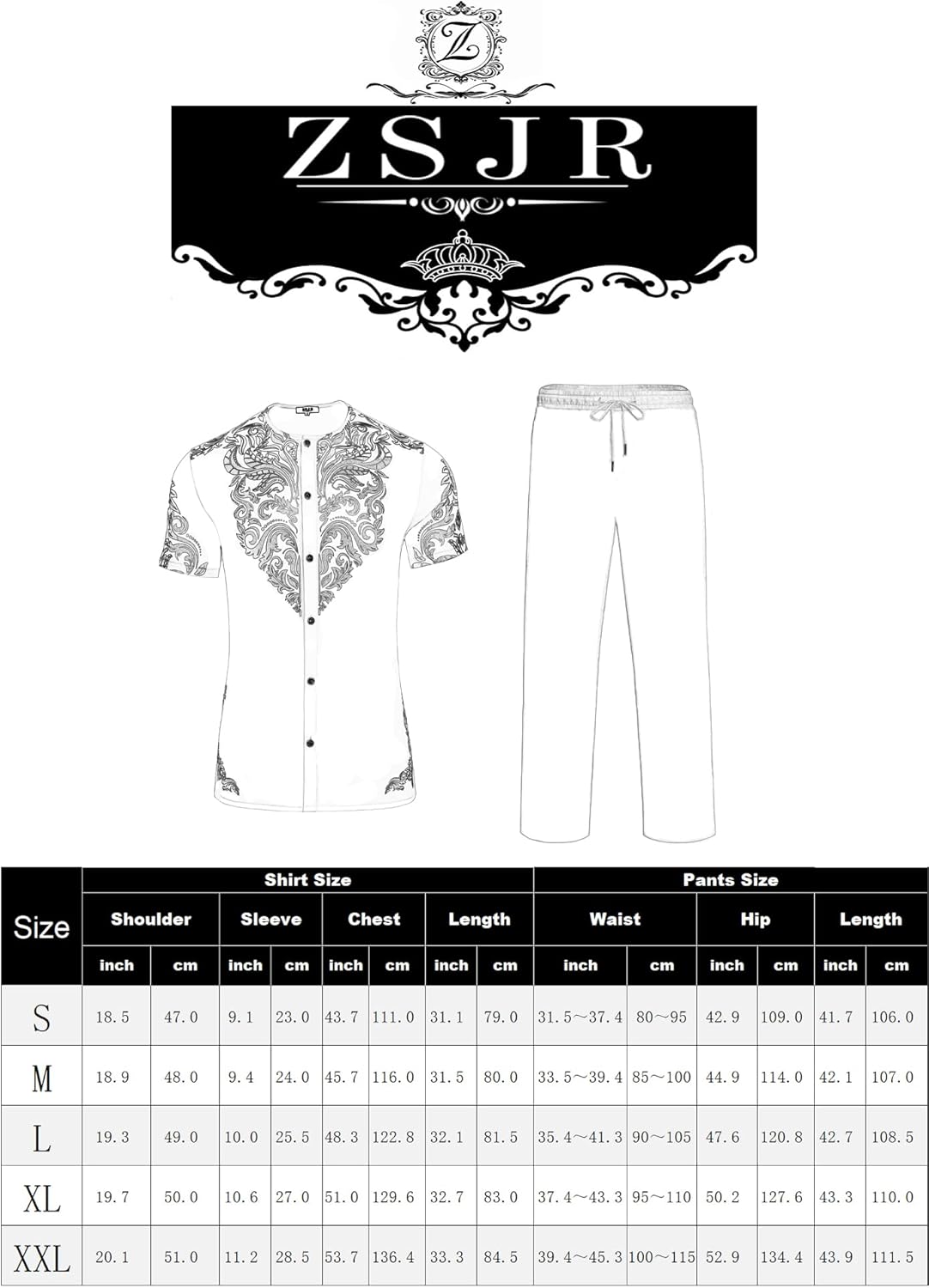 Mens African 2 Piece Set Nigerian Dashiki Metallic Short Sleeve Suit Gold Stamp Printed Shirt and Pants Outfit - Image 6