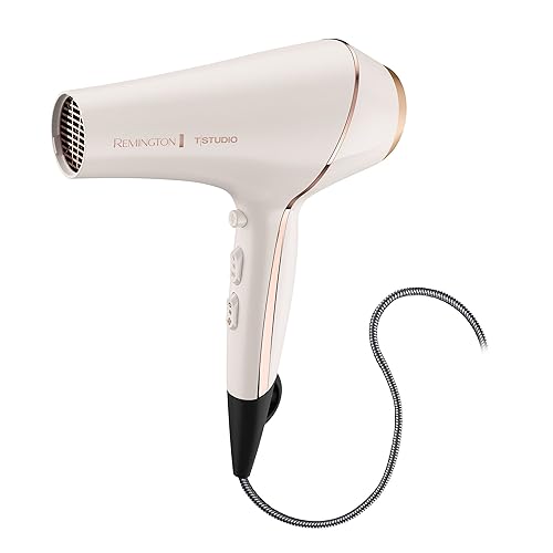 Secadora de cabello Remington Pro Series AC9140P T, Studio Thermaluxe, con cable que no se enreda, más concentrador y clips de seccionamiento,