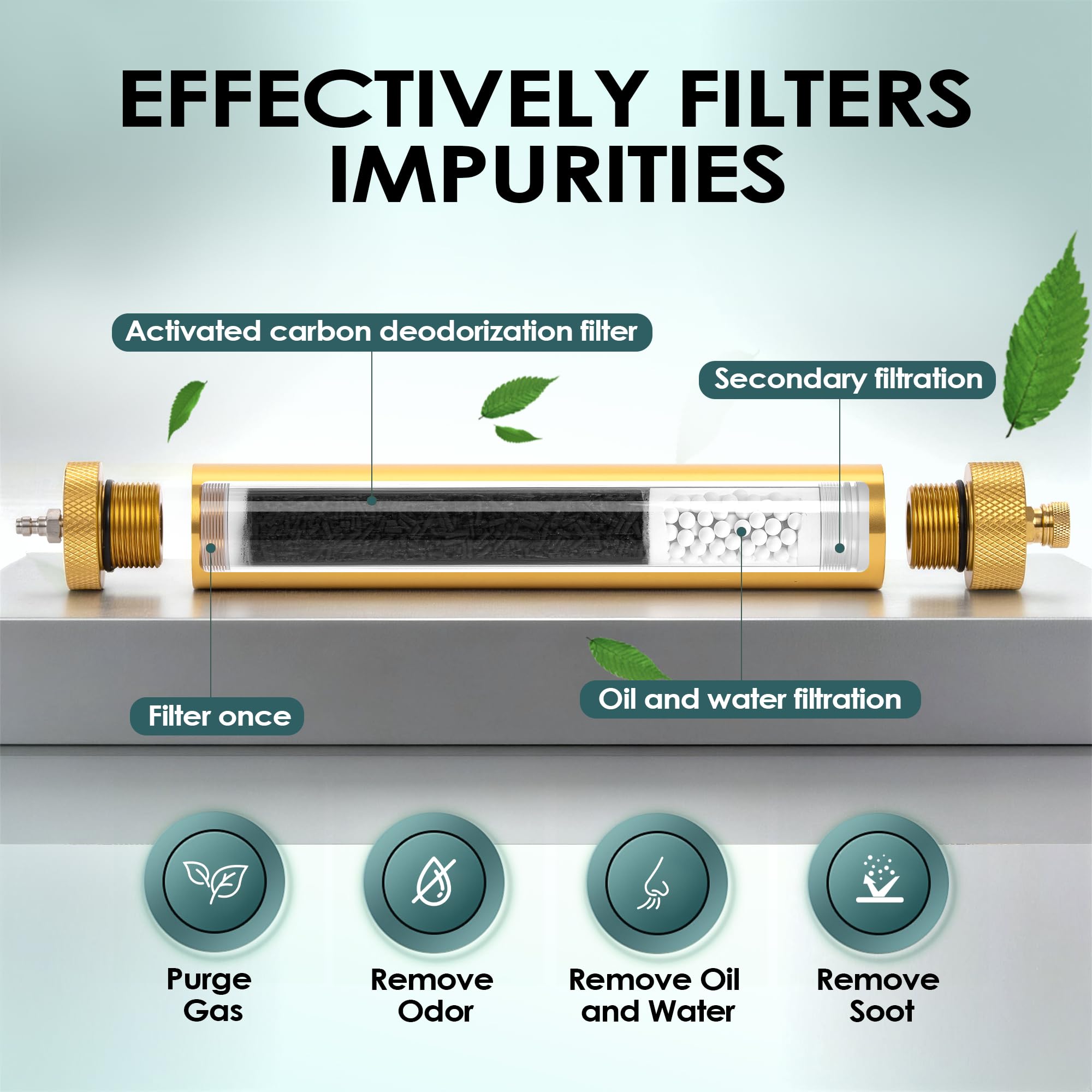 Filtro aria ad alta pressione TUDIVING-30Mpa, separatore sommergibile a setaccio molecolare, separatore esterno olio-acqua, filtrazione per compressore d'aria, pompa manuale Pcp