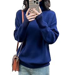 Womens Cashmere Long Sleeve Sweater Turtleneck Fall Winter Pullover Warm Soft 100 Merino Wool Sweater