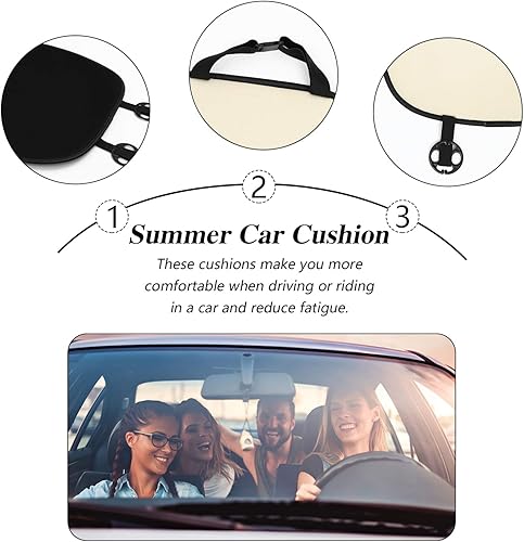 Miniatura 6 de FAVOMOTO Cojines de asiento automotriz Funda de asiento de coche transpirable Almohada lumbar para coche