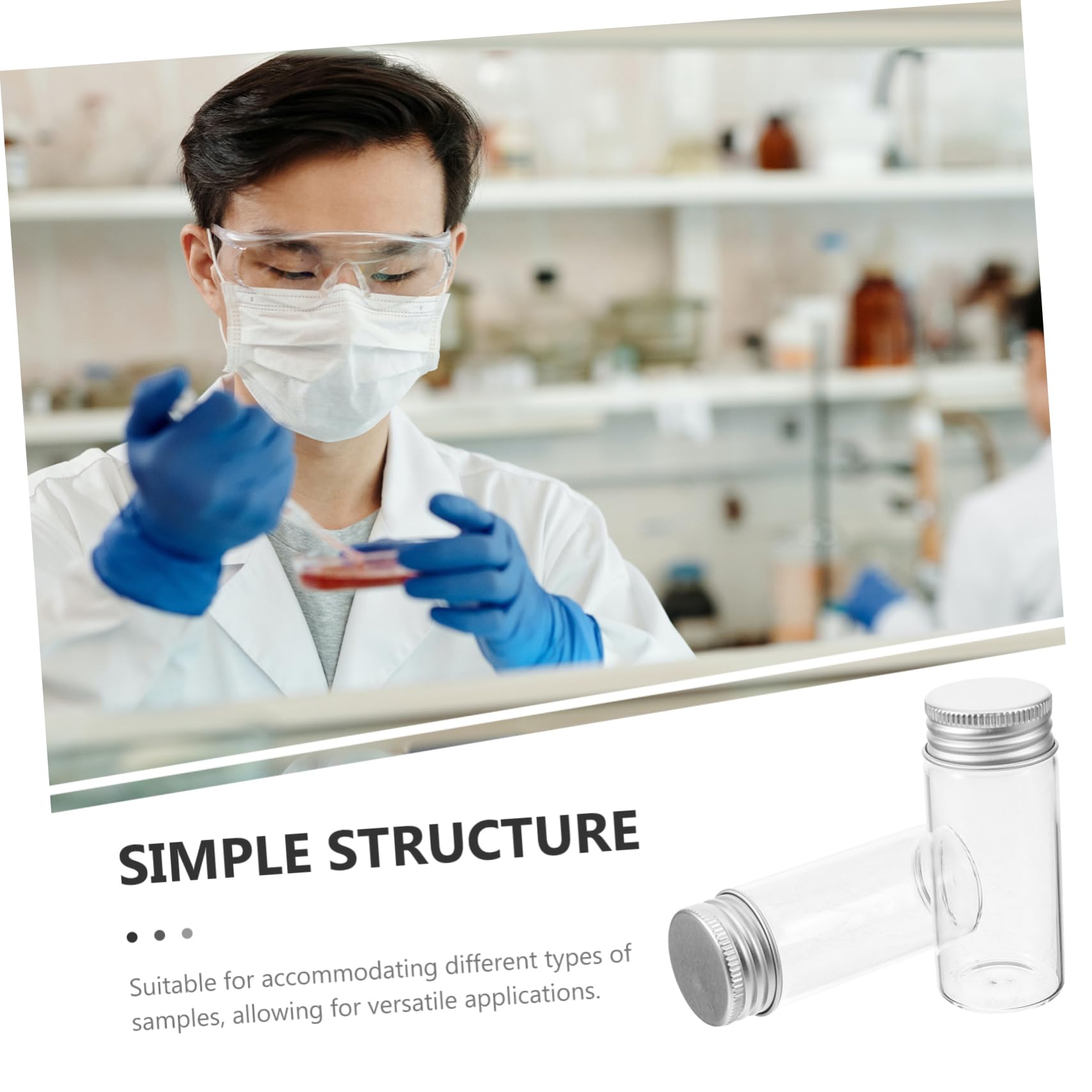 MAGICLULU 24 Stück Reagenzgläser aus Glas 30 Ml mit Schraubkappen und Abdichtung für Wissenschaftliche Experimente und Aufbewahrung
