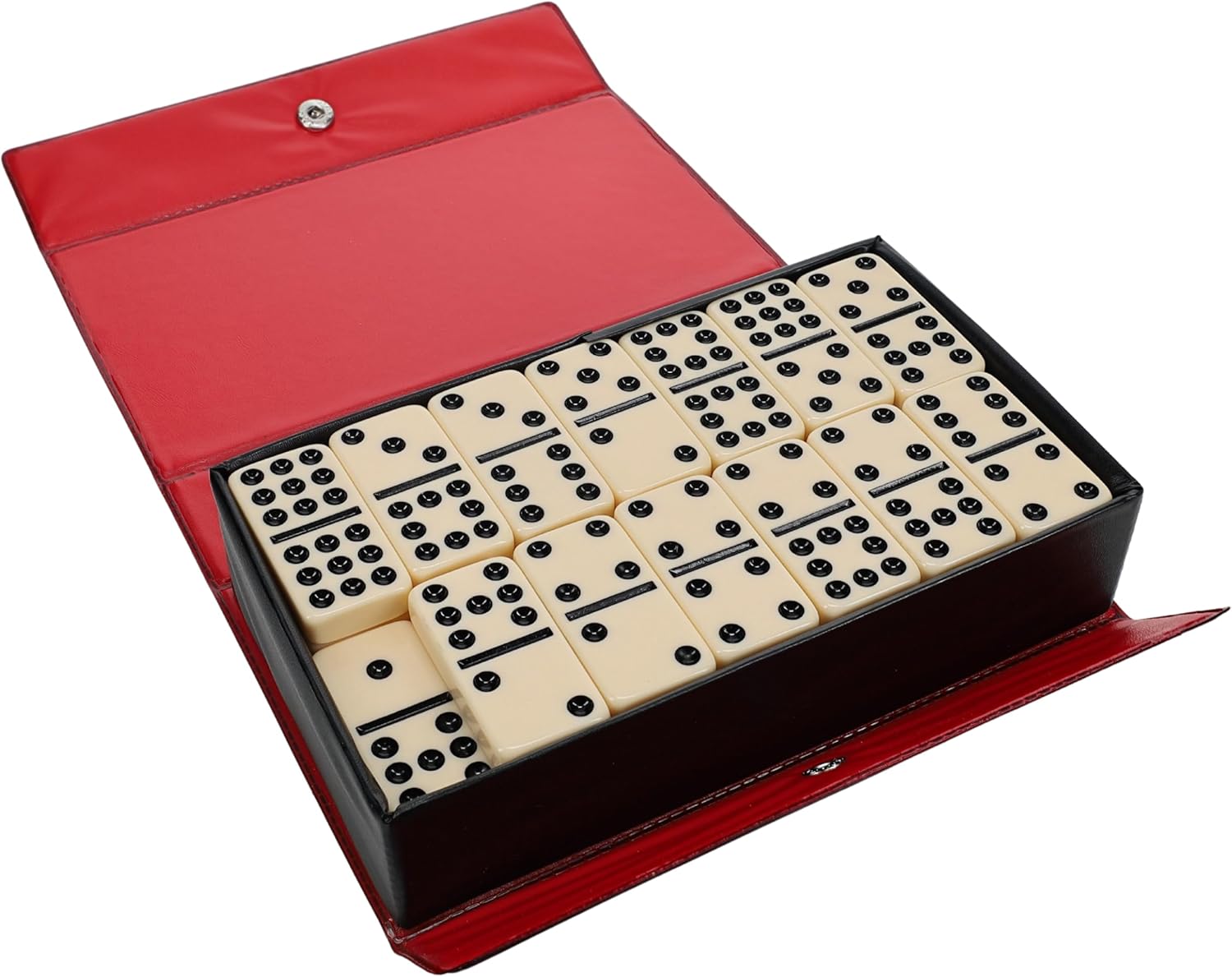 WE Games Double Nine Dominoes Set - Ivory Color Tiles - Perfect for Family Games