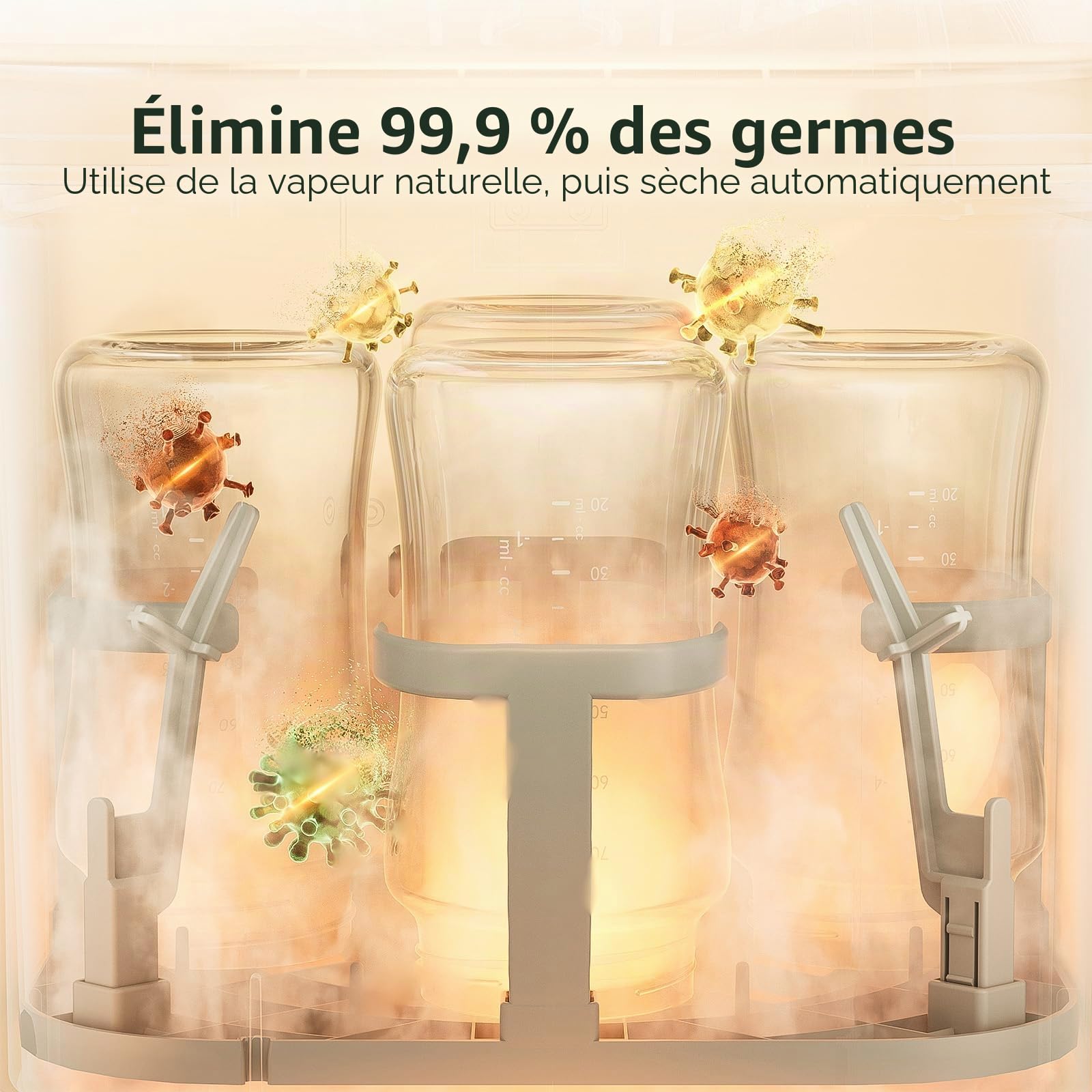 Momcozy KleanPal Pro Lave-biberon – Stérilisateur et séchoir pour un nettoyage facile – Machine lave-biberon pour tous les biberons, pièces de pompe et entretien des articles de bébé – Économisez du