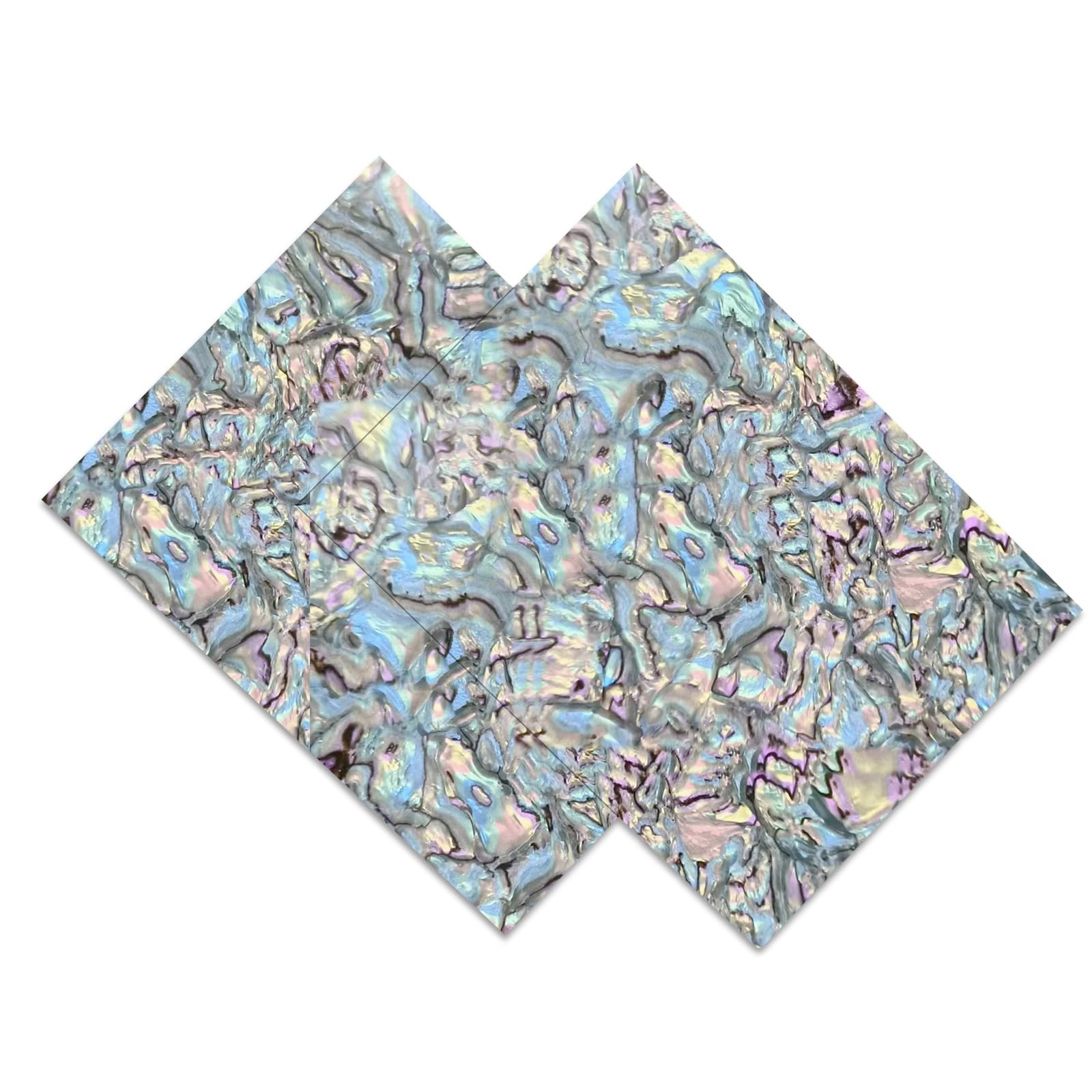 2PCS Abalone Shell Sticker (300mm x 200mm) Abalone Sheets Veneer Imitation Abalone Hand Stickers for Craft Handmade Decoration with Backside Tape(E)