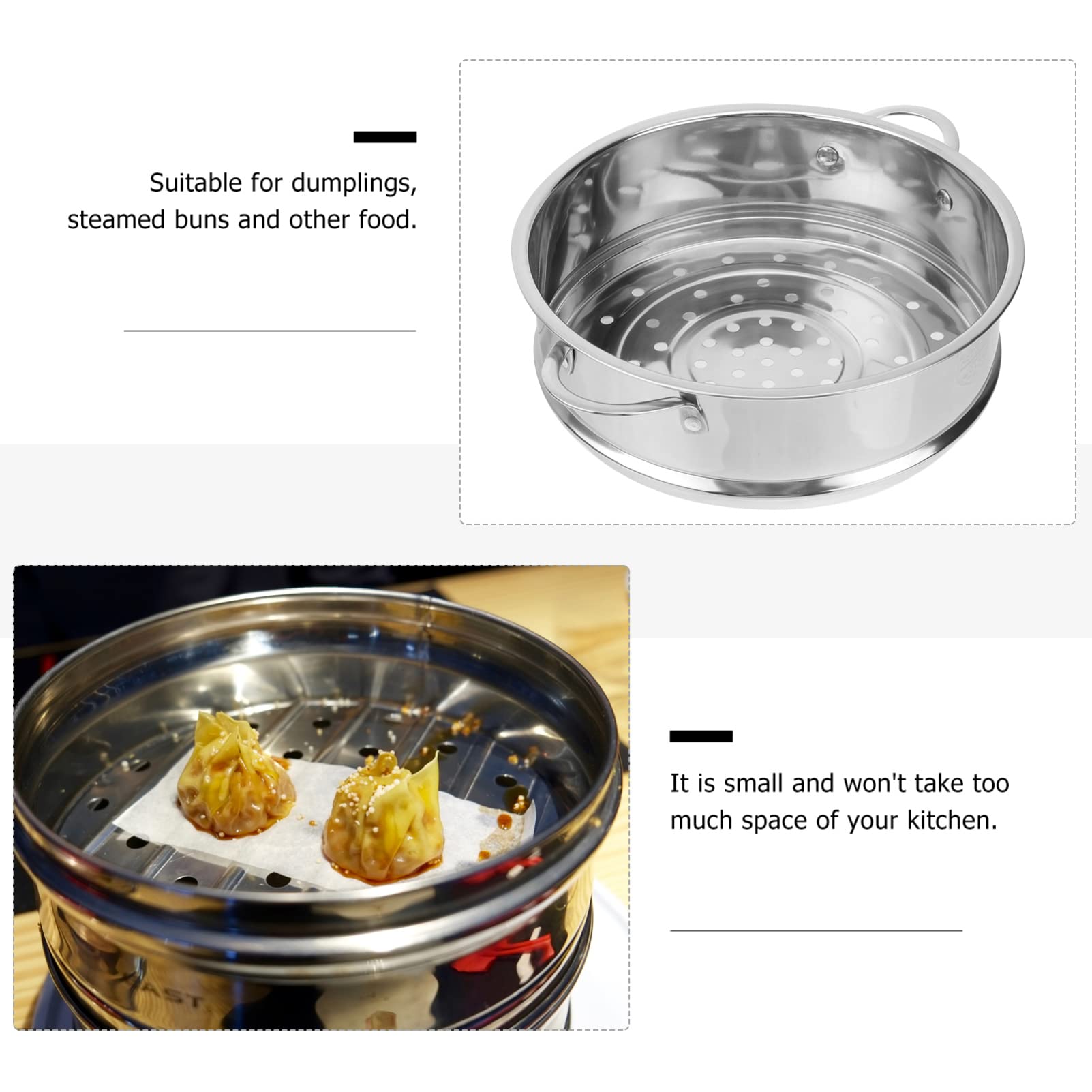 DOITOOL Edelstahl-Dampfgarer – 20 Cm, Für Gemüse, Dim Sum, Knödel