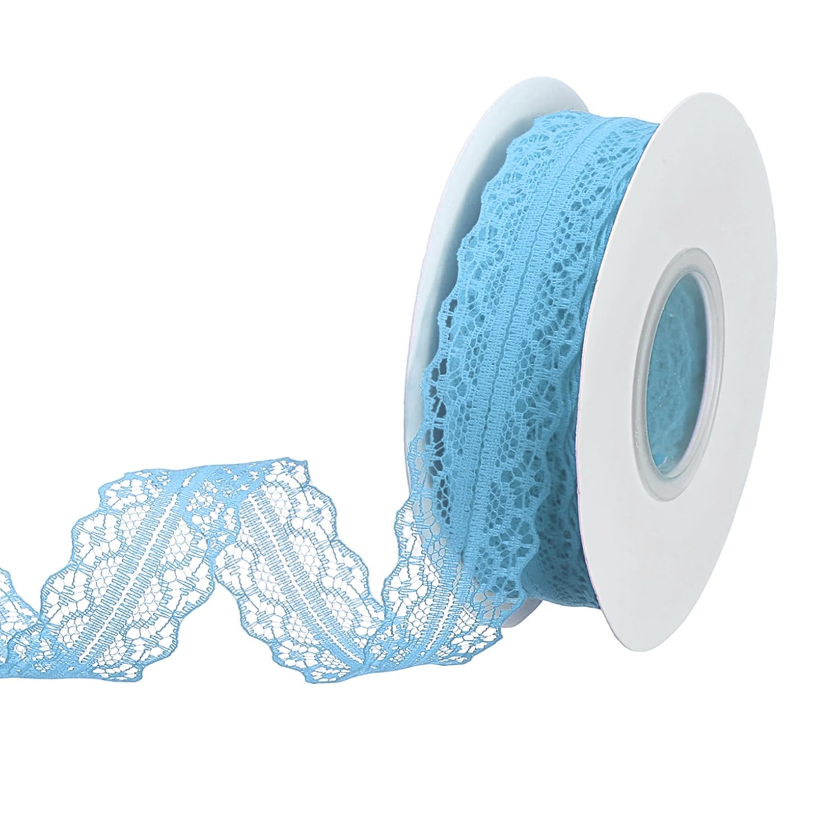 PATIKIL Lace Trim Ribbon, 25 Yards 1.2 Inch Wide Light Blue Vintage Lace Ribbons for DIY Sewing Making Craft Gift Wrapping Wreath Decor Hair Bow Supply