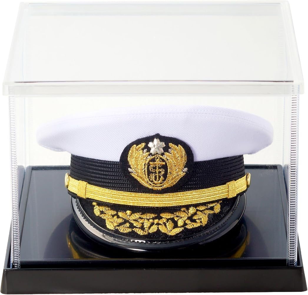 Amazon.co.jp: 海上自衛隊ミニチュア帽子 将官制帽（ケース付き