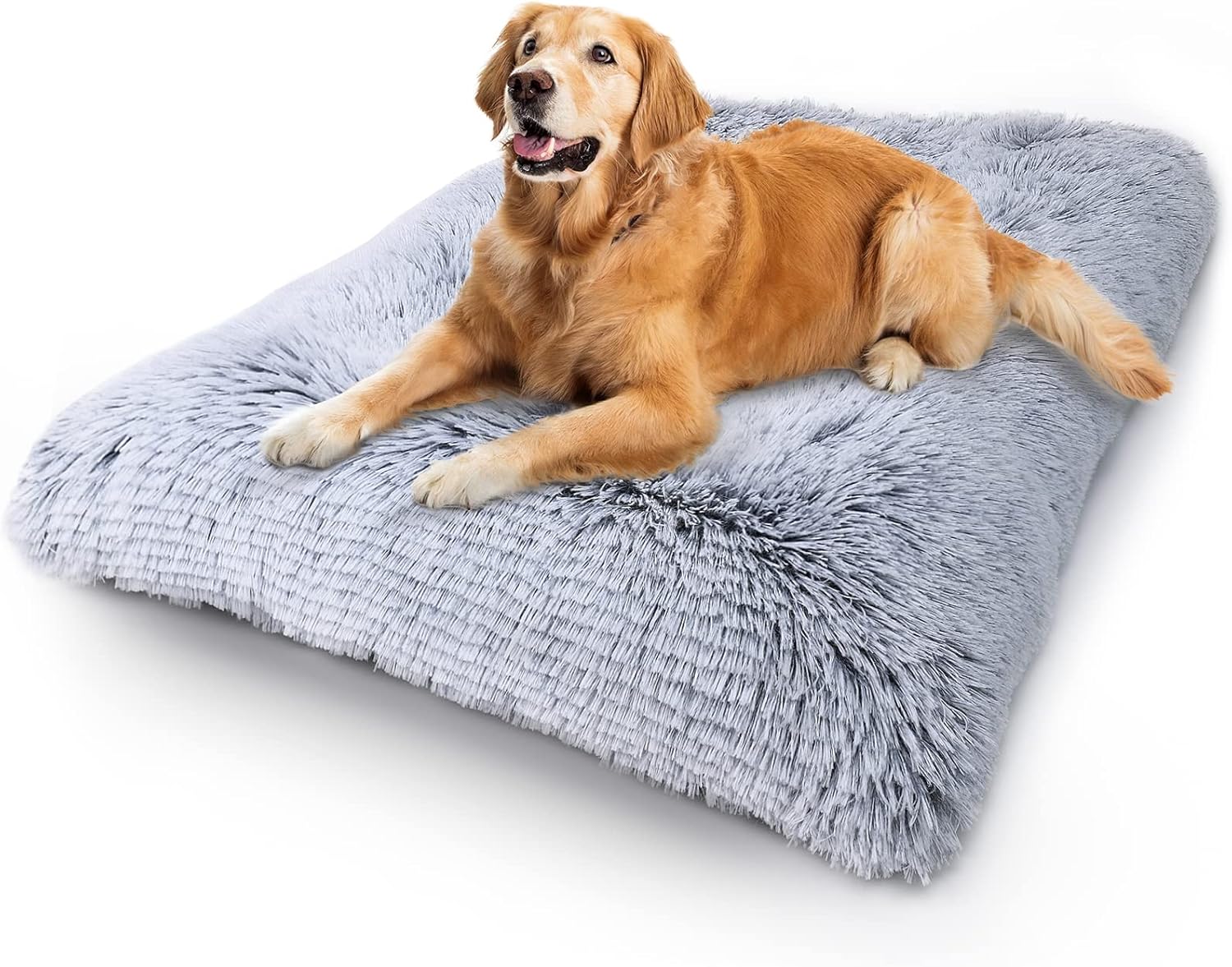 Vonabem Large Dog Bed Crate Pad, Washable Dog Crate Beds for Large Medium Small Dogs Breeds, Deluxe Plush Anti-Slip Pet Beds Mats, Fulffy Kennel Pad 36 inch 35 * 23 inch : Pet Supplies