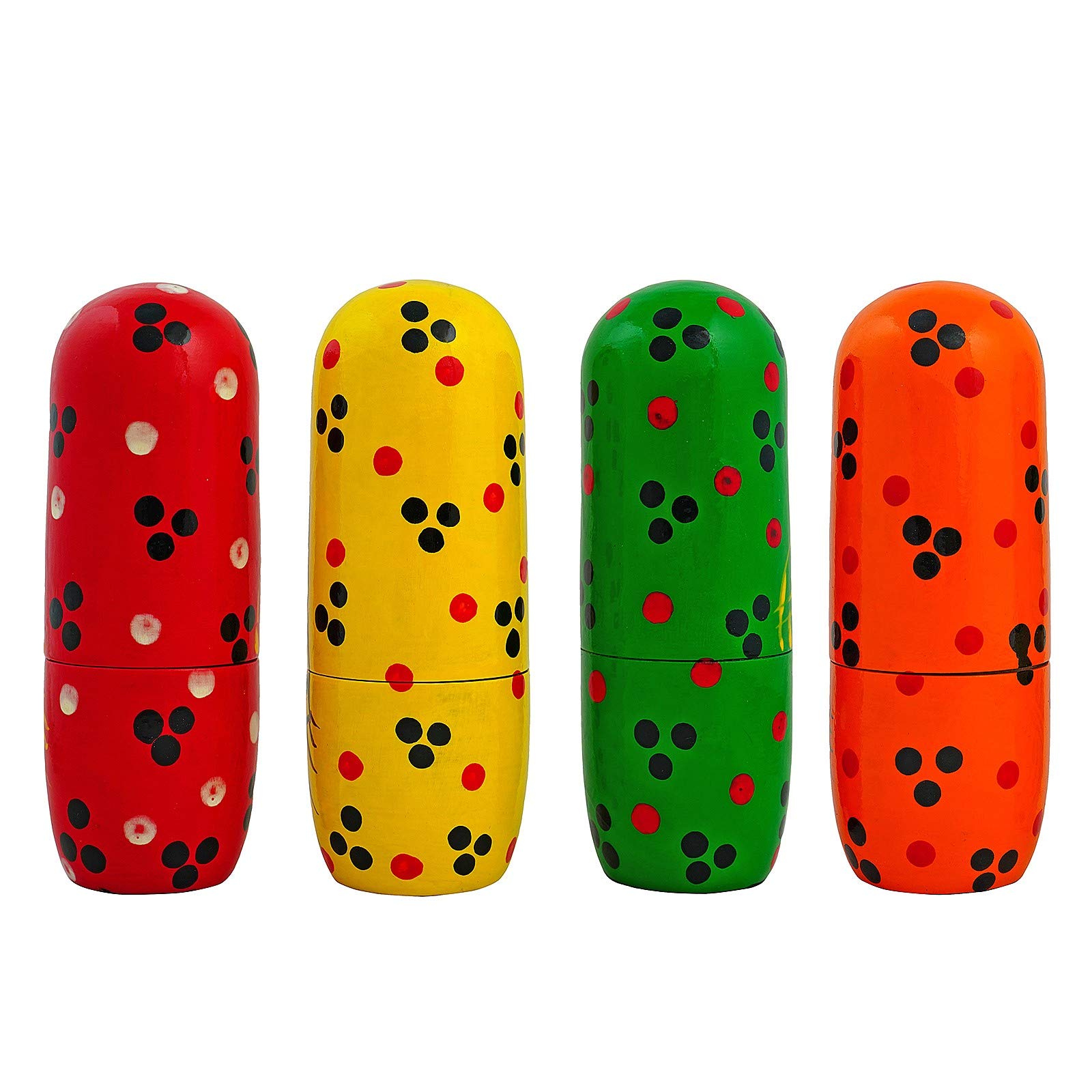 Fine Craft India Set of 20 Pcs Hand Painted Cute Wooden Indian Lady Matryoshka Stacking Nested Wood Dolls Dimensions (LBH): 8 x 1.5 x 6 Inch Weight - 640 Grams 1