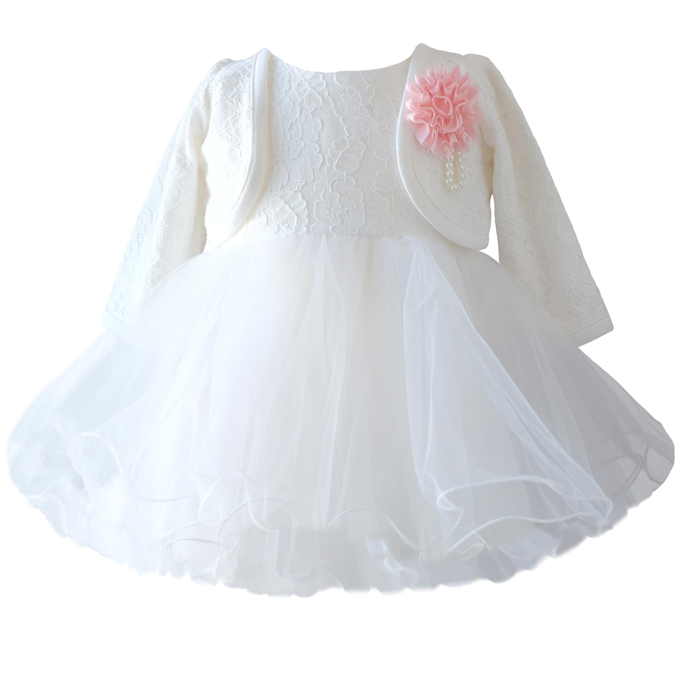 Festkleid Taufkleid mit Bolero Baby Blumen Mädchen M44