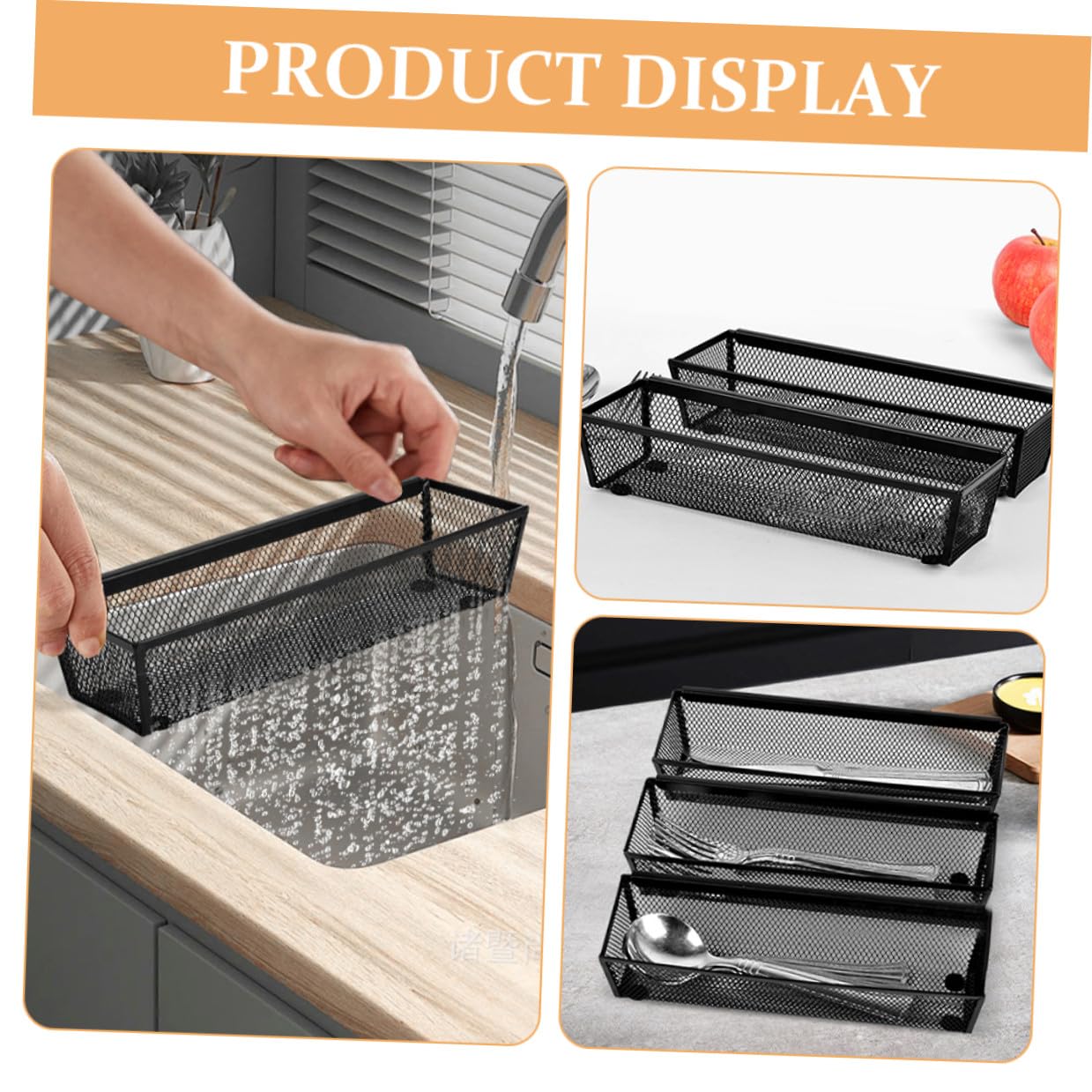 Cabilock 6pièces Organisateur de Tiroir pour Couverts Fourchettes et Couteaux de Plateaux de Cuisine avec Bras Articulés pour Rangement Design Élégant et Fonctionnel