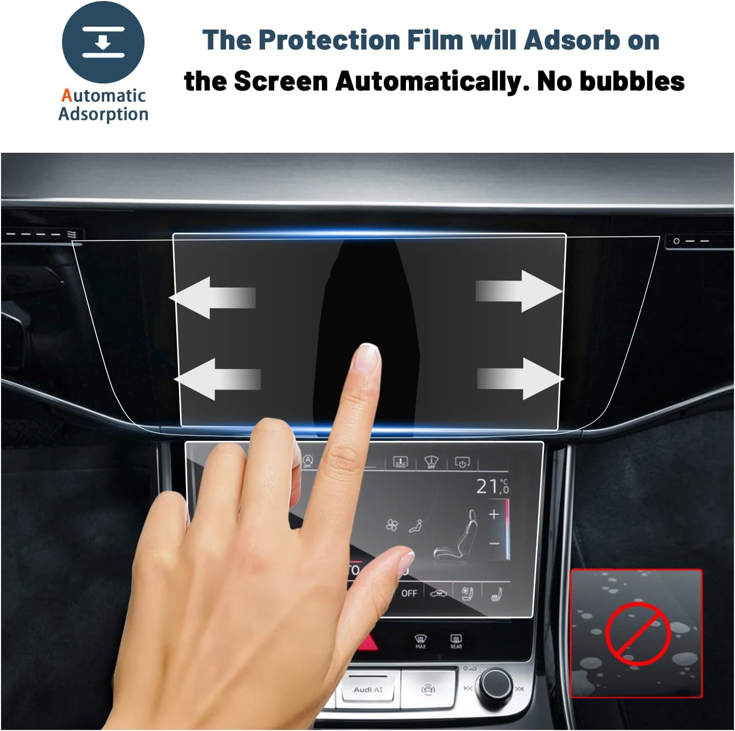 ruiya screen protector for 2020 audi q7 10 1in mmi infotainment touchscreen audi q7 accessories 9hd tempered glass compaitlbe with 2020 2021 2022 20