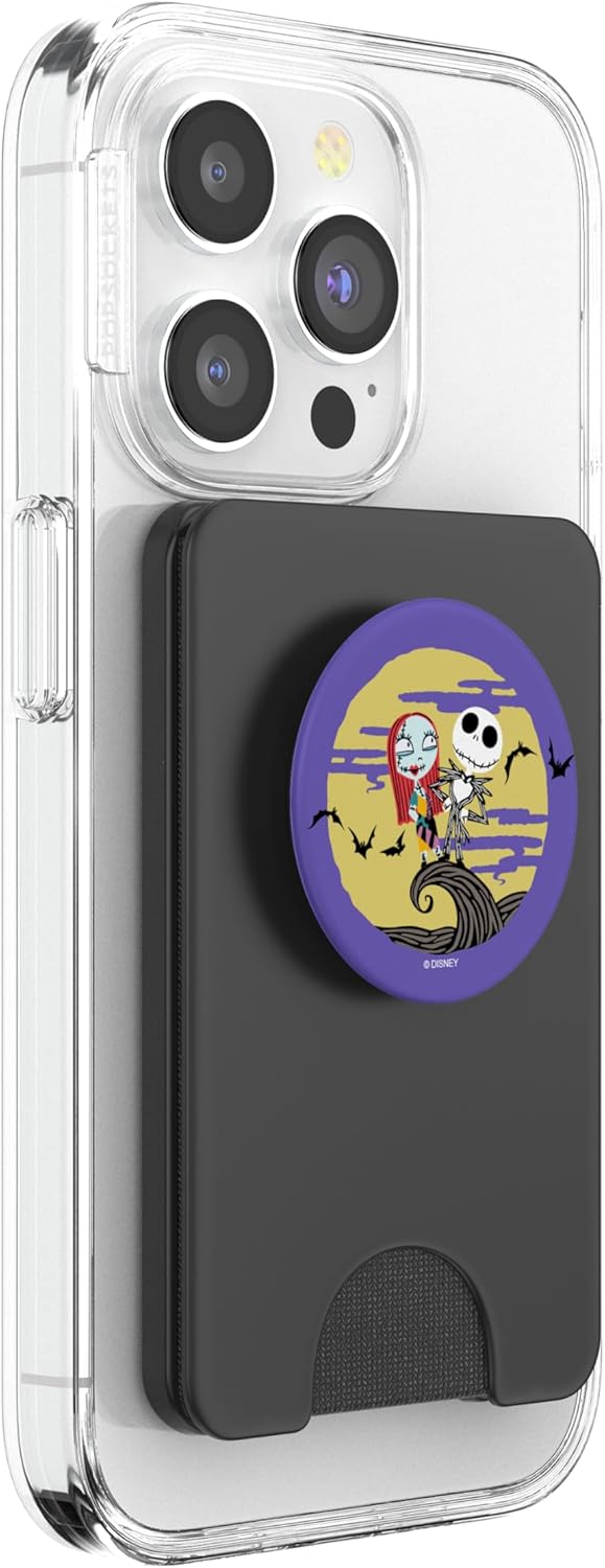 Disney Halloween Sally and Jack Moment PopSockets PopWallet for MagSafe