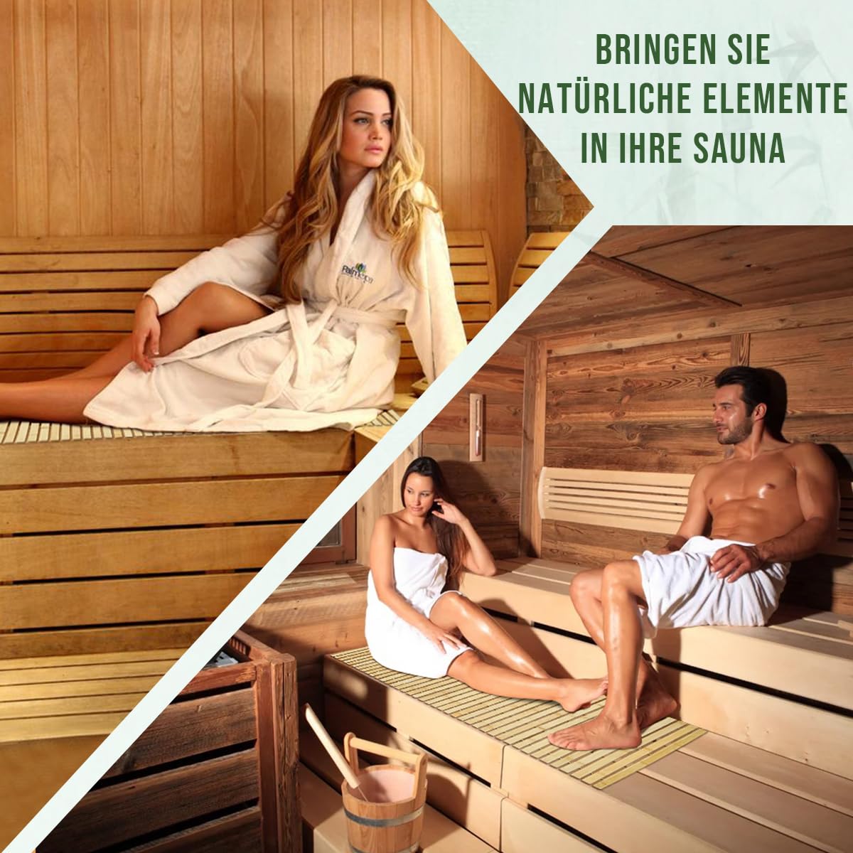 Badematte Holz Sauna Bodenrost Rollrost Fussmatte aus Bambus 100 x 50 cm, Sauna Türmatte Rollrost Fußmatte, Sauna bodenmatte/badvorleger Holz (100 x 50, Bambusholz, 1, 100 x 50)