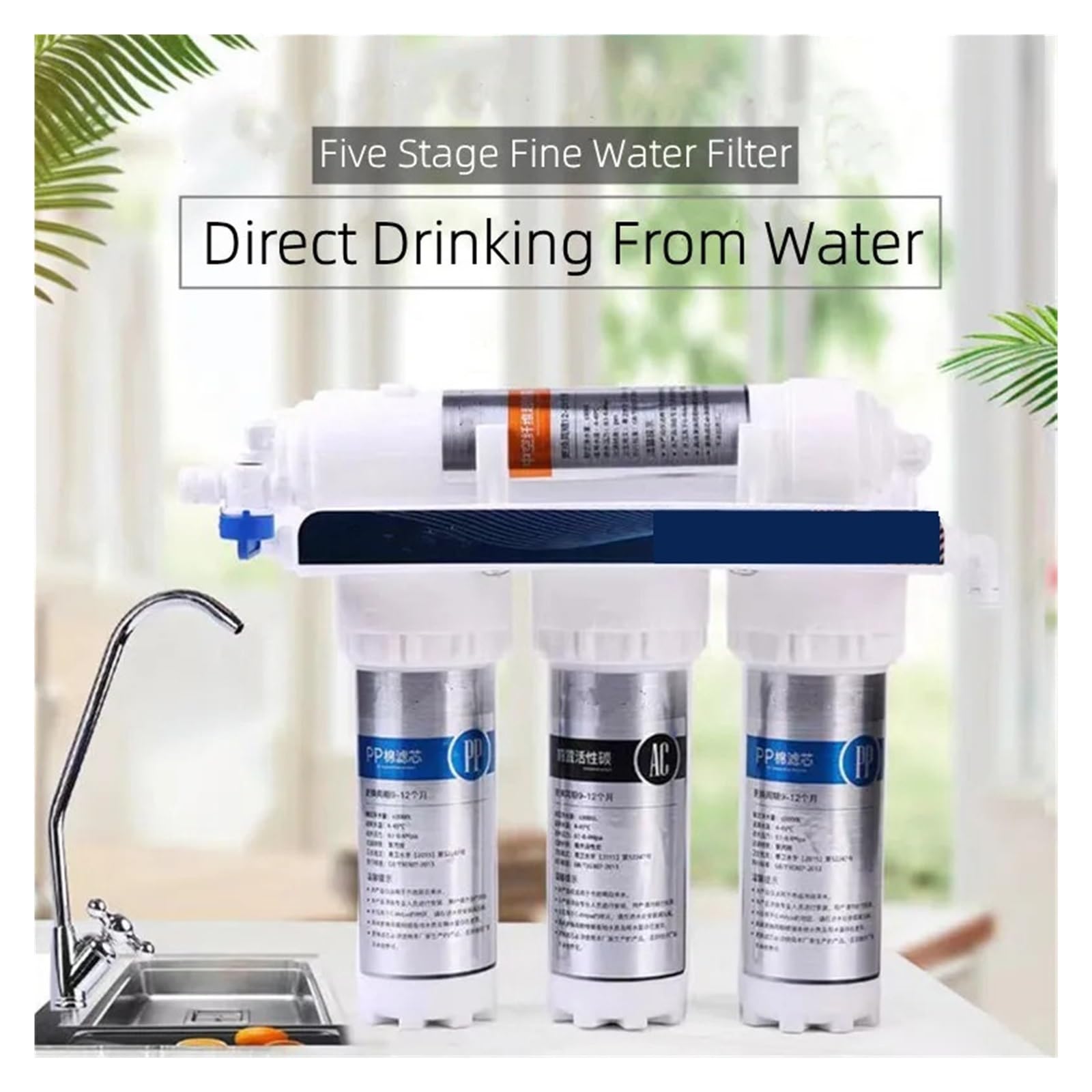 Filtre purificateur d'eau en 5 étapes, purificateur d'eau par Ultrafiltration de cuisine domestique, système de Purification d'eau potable avec robinet Remplacement sous l'évier