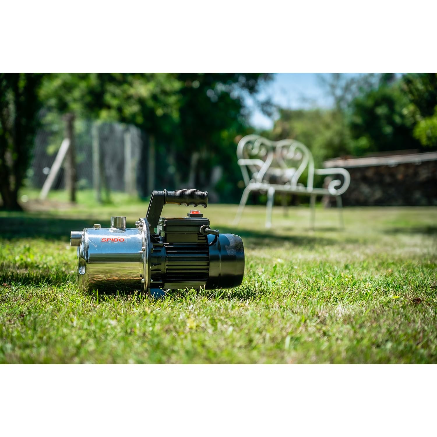Pompe d’Arrosage Multicellulaire Spid’O Pro PLURINOX 1200 – 1200 W – Débit 6 m³/h – Pression 5,5 Bars – Corps Inox – Jardin jusqu’à 1500 m²