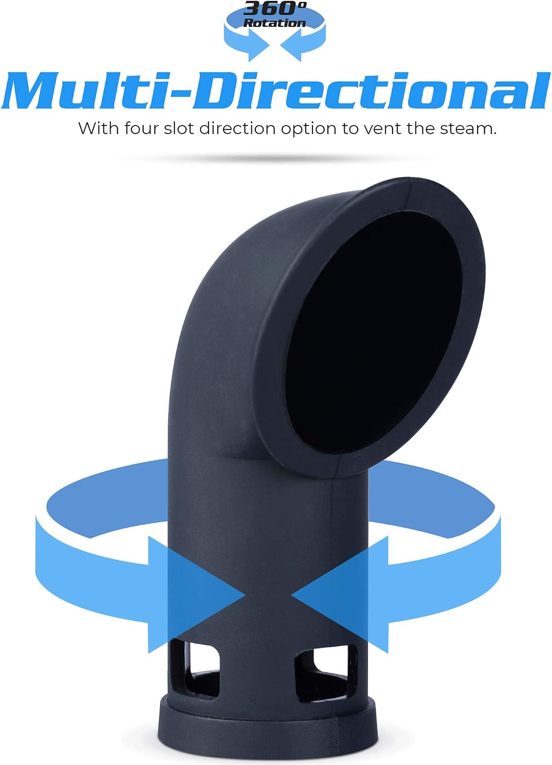 The Steam Boss - Steam Release Diverter | Kitchen Accessories Compatible with Instant Pot Duo, Plus, Smart, Viva Models | All Quart Sizes, 3 mini 6, 8 | Gadget for Home and RV (Black)