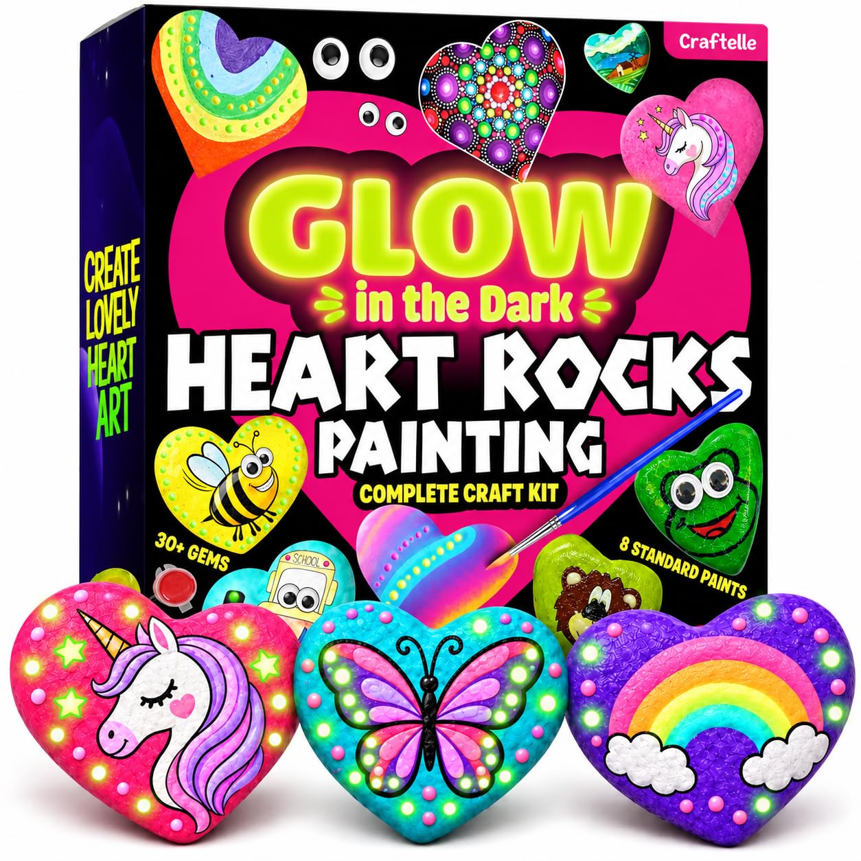 Glow in the Dark Rock Painting Kit for Kids -1