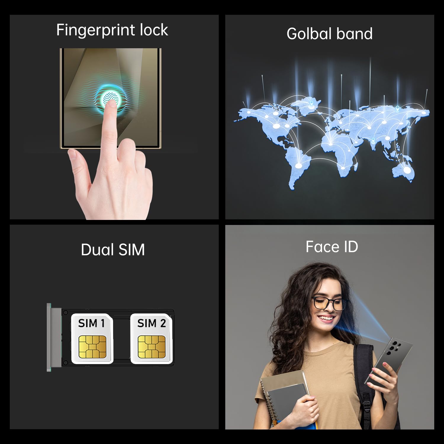 C24 Ultra Unlocked Cell Phones Smartphone Android 13 Phones 8+256GB/6.8" HD Screen/Dual SIM/108MP+48MP Camera/6800 mAh/Built-in Pen (Black)