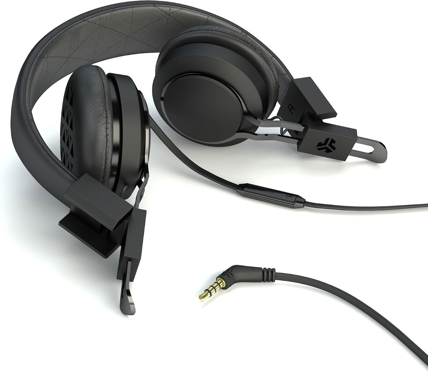 JLAB Audio Intro Premium On-Ear Headphones, with Universal Mic (Black)
