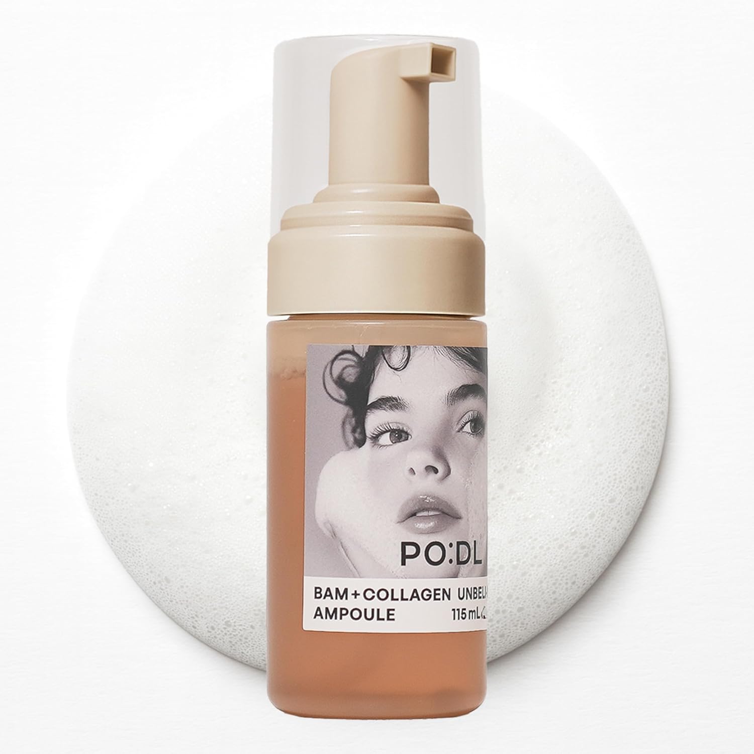 PO:DL Collagen Bubble Serum for Skin Elasticity Radiance Glow | Firming Hydrating Exfoliating Fast Absorbing Serum | K-Chestnut Collagen Niacinamide | No Fragrance 3.88 fl oz Korean Skincare