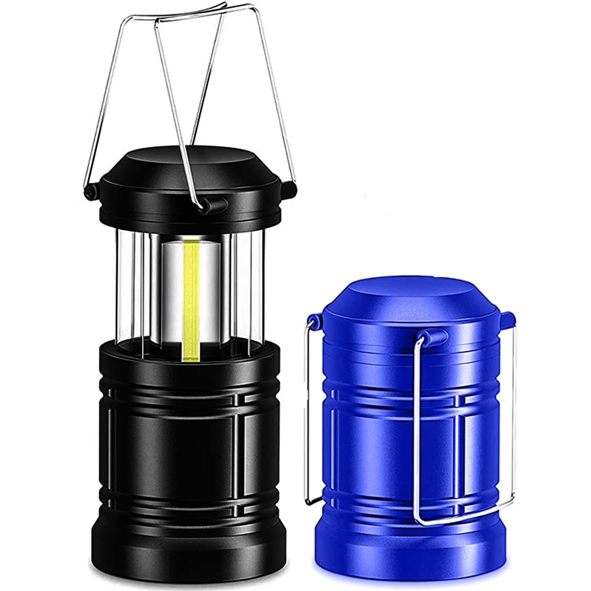 AlltroLite CAMPER 2-Pack LED Camping Lantern Lights Collapsible 500lm | COB Technology | Waterproof Lantern with Magnetic Base for Night | Fishing | Camping | Hiking | Emergencies | Batteries Included