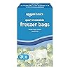 Amazon Basics Reclosable Freezer Quart Food Storage Bags with Zipper Seal, BPA Free, Stand and Fill, Airtight, 120 Count (Previously Solimo)