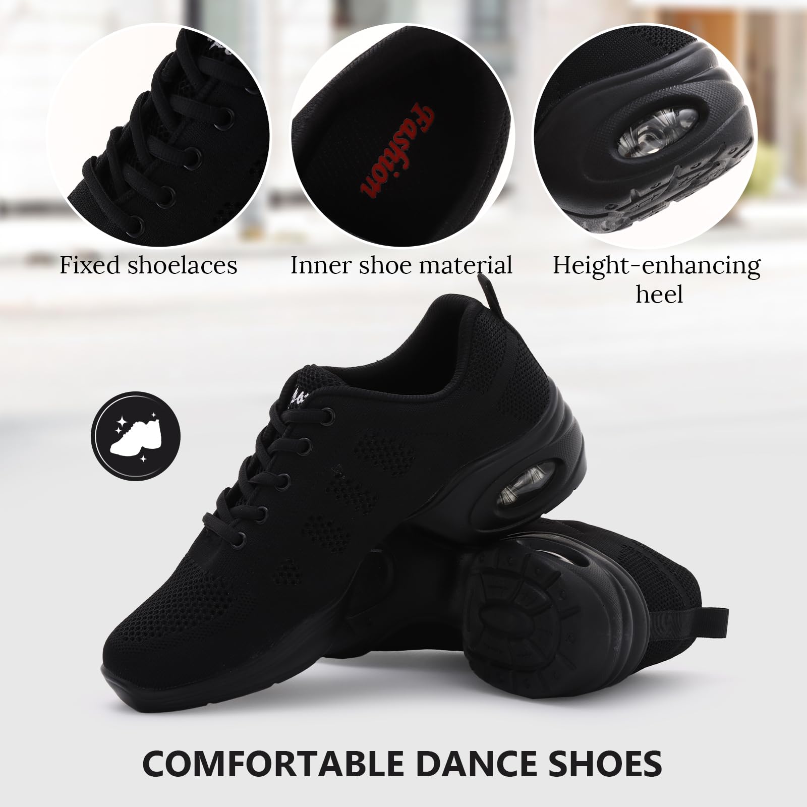 Mujer Zapatillas de Ballet Vier Jahreszeiten Cuatro Estaciones Estilo Jersey de Aire Transpirables Suaves Deporte Jazz Hip Hop Danza Moderna