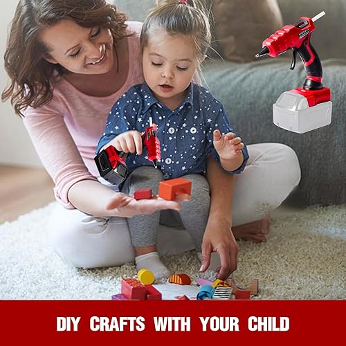 Miniatura 3 de Pistola de pegamento caliente inalámbrica para Milwaukee M18, pistola de pegamento de mano para batería Milwaukee de iones de litio de 18 V máximo,