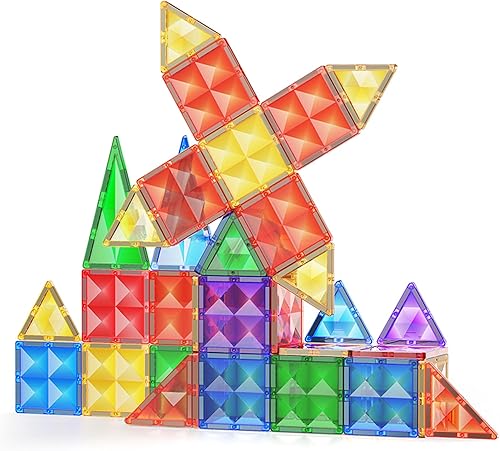 Miniatura 7 de Azulejos magnéticos, bloque magnético, juego de construcción magnética, construcción 3D magnética reflectante de diamante transparente, juguetes