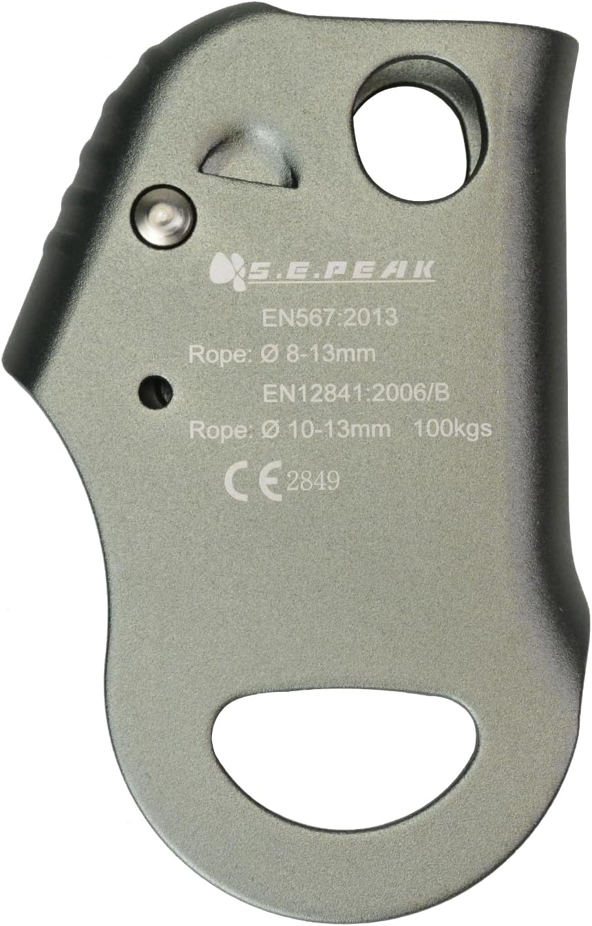 CE Chest Ascender, 100kgs Strong Climbing Rappelling Gear Equipment for Rock Climbing, Tree Arborist, Climbing Rescue Caving, Mountaineering, 8~13MM Rope, 4kN, Orange